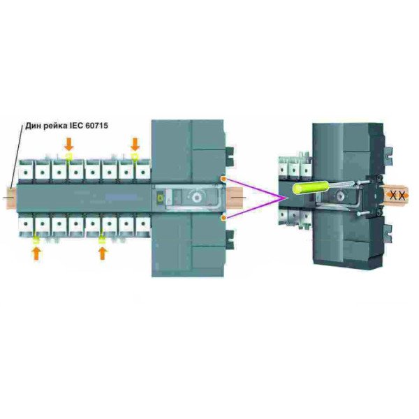 Перемикач АВР Hager HIC416A з мотоприводом - фото №1