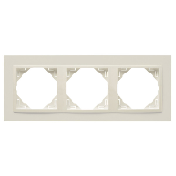Потрійна рамка Logus 90. Animato 90930 TMM бежева