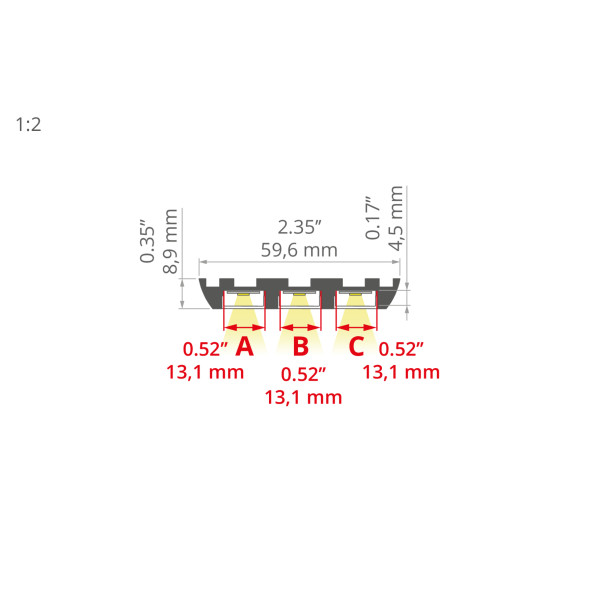 LED-профіль KLUS TRIADA, 3 метри (KLUS_A04476A_3) - фото №2