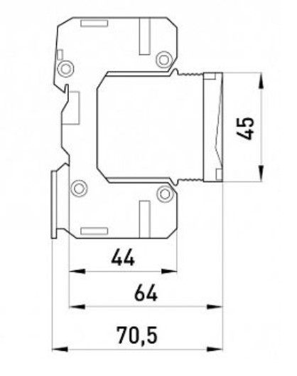 Моноблочное устройство защиты от импульсных перенапряжений E.next 81.027 e.POI.3 1m 280V/12 5kA - фото №1