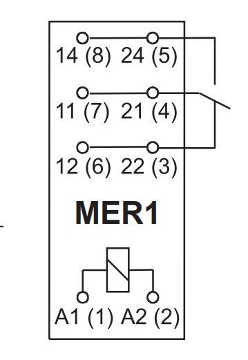 Електромеханічне реле ETI 002473043 MER1-024AC (1x16A 250VAC) - фото №1