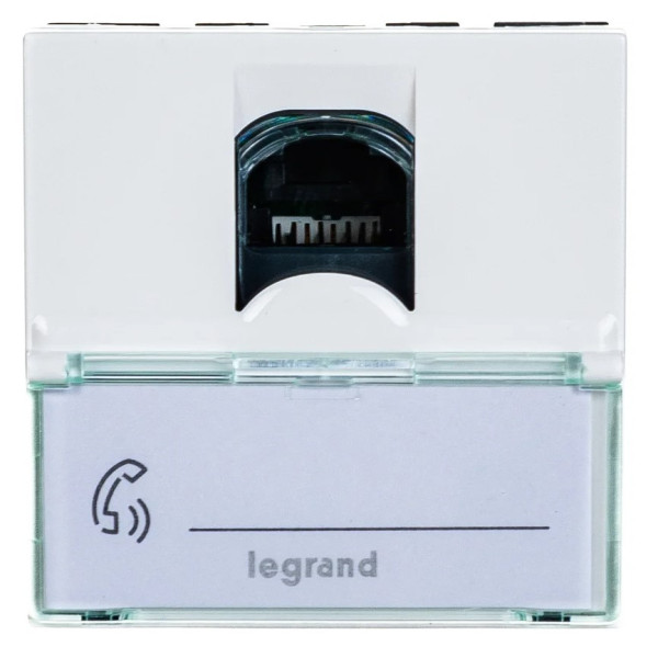 Розетка компьютерная Legrand Mosaic UTP Cat. 5e RJ 45 2-модульная