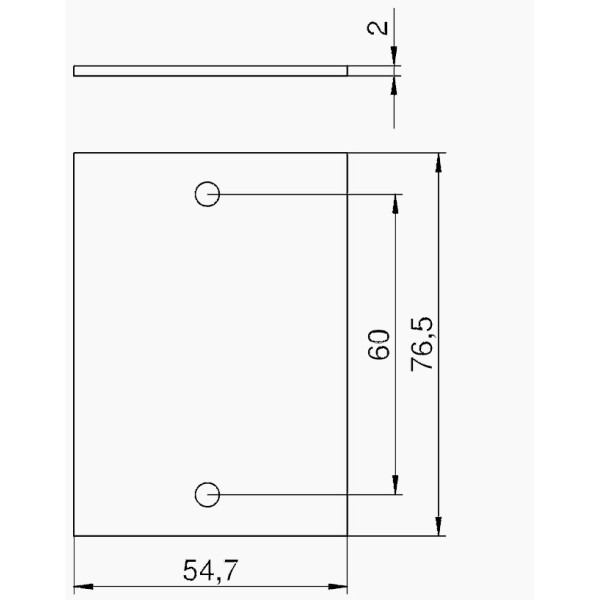 Заглушка в суппорт встраиваемого люка OBO Bettermann (7407584) на 1 пост 45x45 из полиамида - фото №1