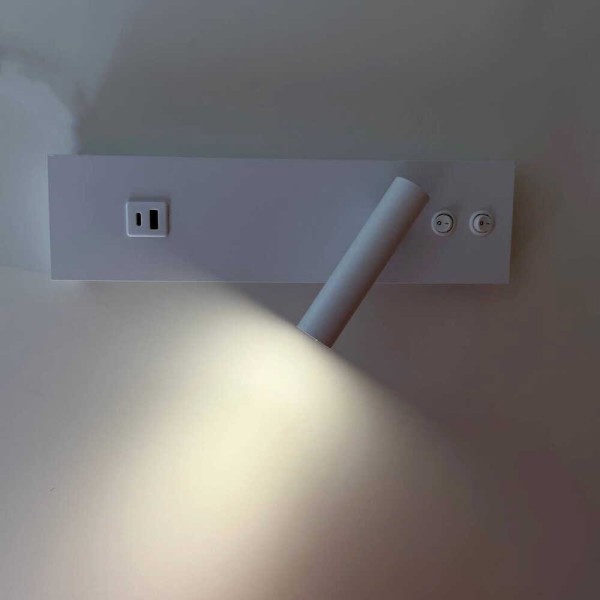 Светильник настенный Violux BITRIX-W USB 15W 3000/4200/6000K 865Lm IP20 белый ( 553006 ) - фото №1