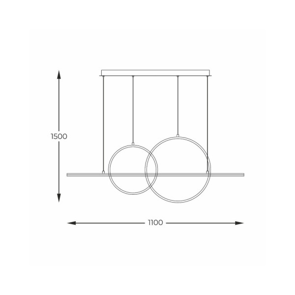 Люстра Zuma Line MD7358-2A-3GT Cholet Led 1x34W 3000K 4000Lm IP20 - фото №3