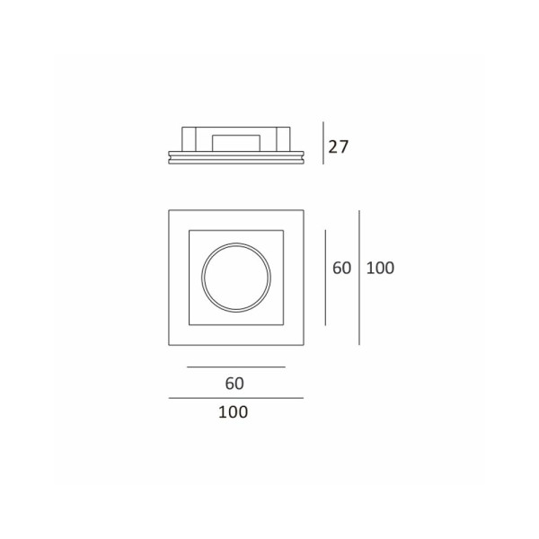 Гіпсовий точковий врізний світильник Imperium Light 407110.01.01 X-Cool GU10/GU5.3 1x50W IP20 - фото №3