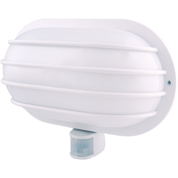Настінний світильник E.Next e.sensor.lum.69.e27.white(білий) з датчиком руху 180° IP44 білий (s061026)