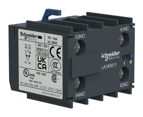 Блок дополнительных контактов Schneider Electric TeSys LA1KN11 - фото №1