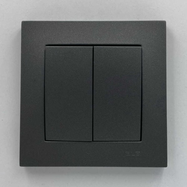 Вимикач EL-BI VEGA антрацит матовий 2-кл ( 510-016700-202 )