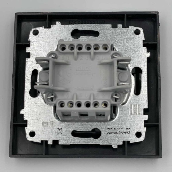 Вимикач EL-BI VEGA антрацит матовий 2-кл ( 510-016700-202 ) - фото №2