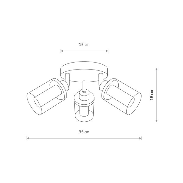 Світильник стельовий Nowodvorski 8050 Vista G9 3x10W IP44 хром - фото №1