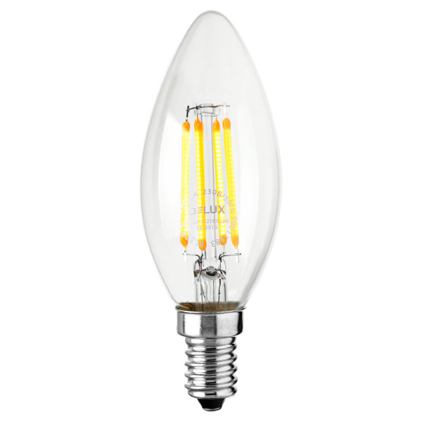 Лампа філаментна DELUX BL37B 6Вт 4000K 220В E14 - фото №1