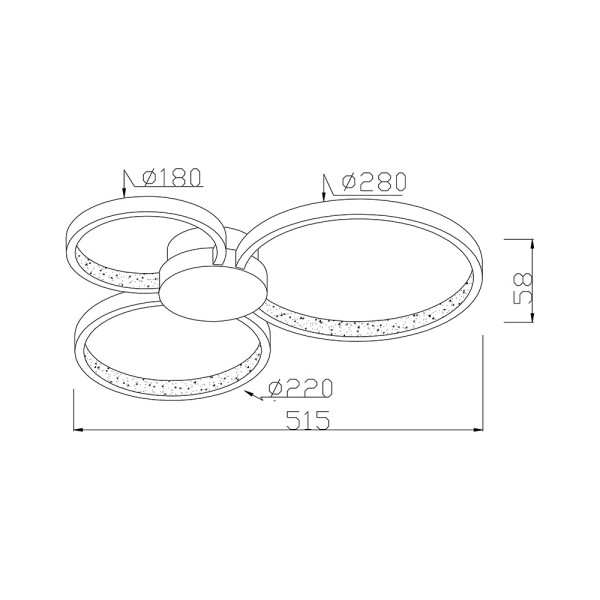 Люстра Reality 641103-30 Condida Led 1x24W 3000/3500/4000K 1920Lm IP20 Gold - фото №3