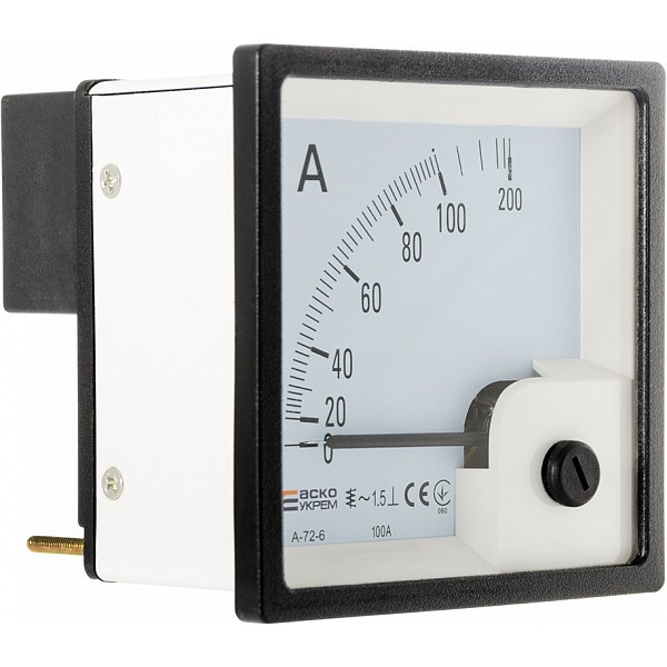 Амперметр прямого включення Аско-Укрем 100А АС 72х72мм (A-72-6) (A0190010063) - фото №3