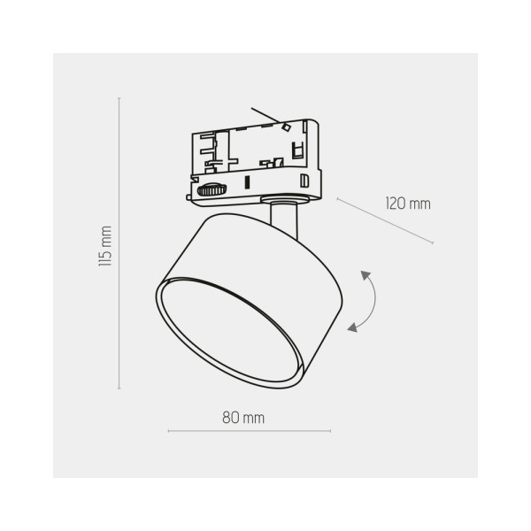 Трековий світильник TK Lighting 6060 Tracer GX53 15W 3L - фото №1