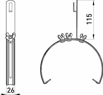 Універсальний коньковий тримач E.Next z0020045 регулюємий - фото №3