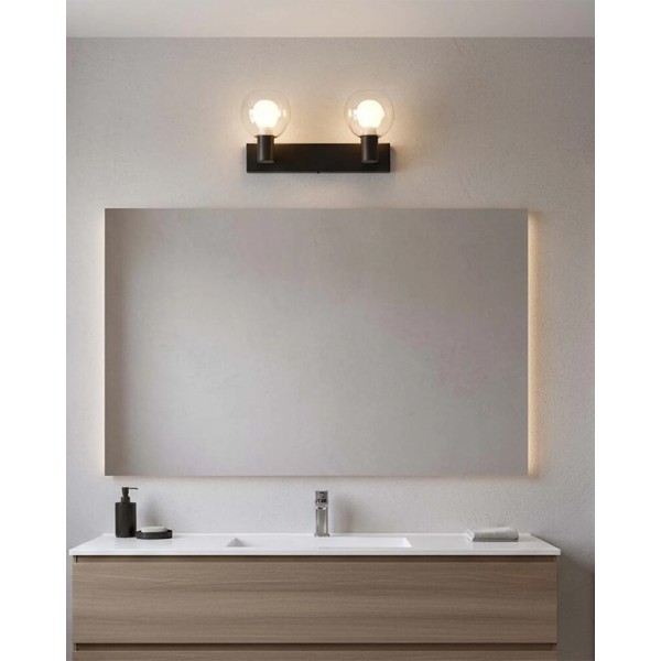 Бра, настенный светильник Goldlux 336026 Pola G9 2x5W IP44 черный - фото №1