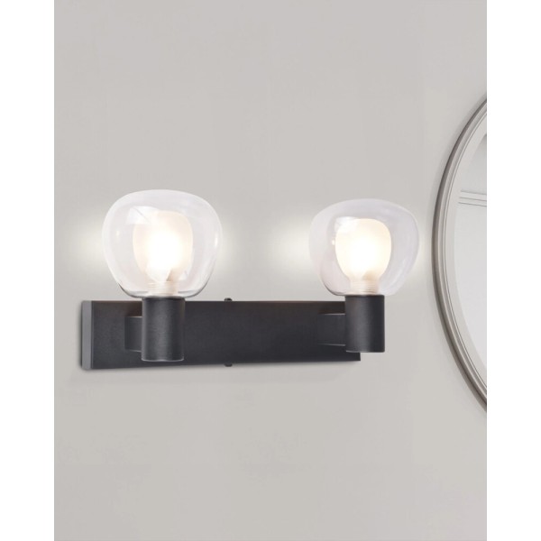 Бра, настенный светильник Goldlux 336026 Pola G9 2x5W IP44 черный - фото №2