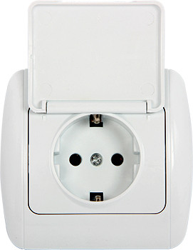 Розетка E.Next e.install.stand.810С с з/к с крышкой (s035028)