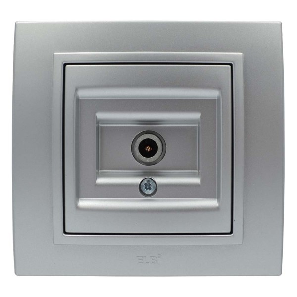 Розетка ELBI ZENA Silverline сірий металік TV без рамки ( 609-011000-273 ) - фото №1