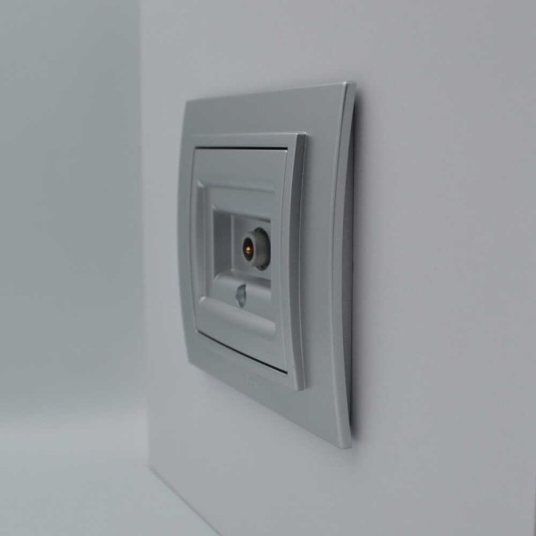 Розетка ELBI ZENA Silverline сірий металік TV без рамки ( 609-011000-273 ) - фото №2