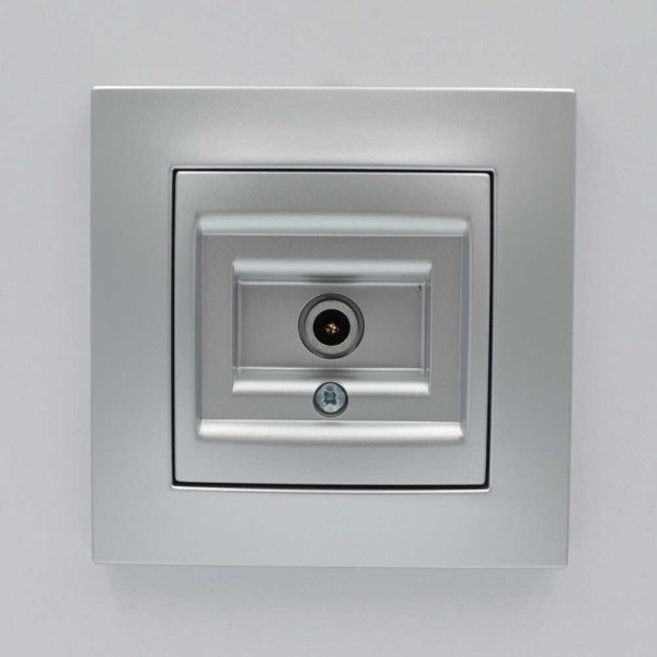 Розетка ELBI ZENA Silverline сірий металік TV без рамки ( 609-011000-273 ) - фото №3