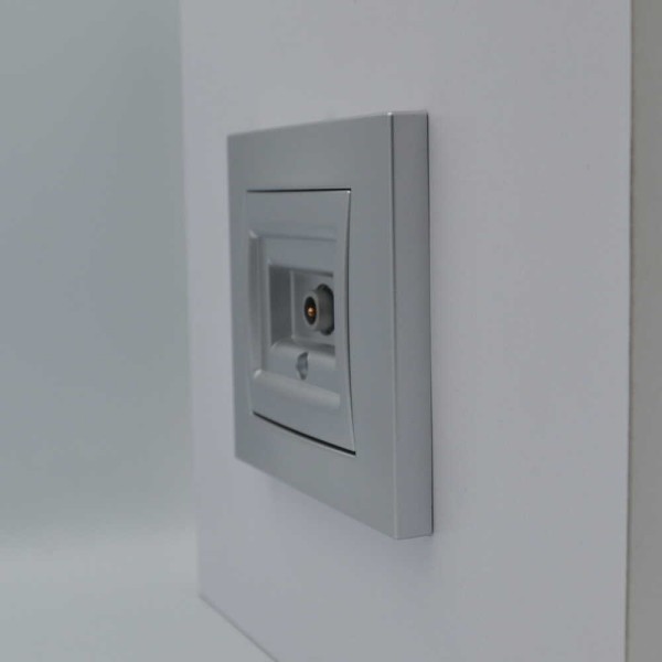 Розетка ELBI ZENA Silverline сірий металік TV без рамки ( 609-011000-273 ) - фото №4