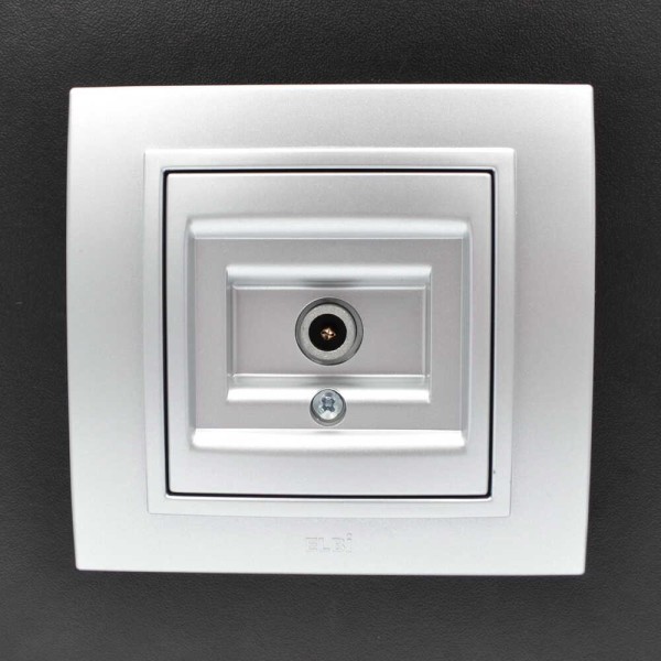 Розетка ELBI ZENA Silverline сірий металік TV без рамки ( 609-011000-273 ) - фото №7