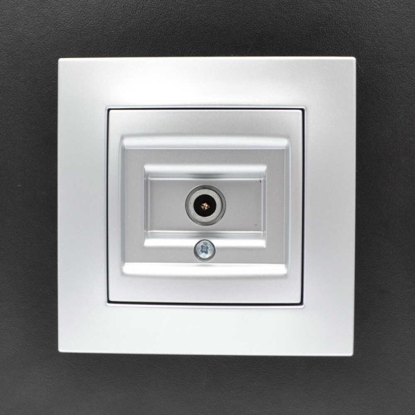 Розетка ELBI ZENA Silverline сірий металік TV без рамки ( 609-011000-273 ) - фото №8