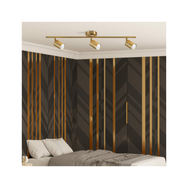 Светильник поворотный, спот Goldlux 327277 Goldi GU10 3x10W IP20 Золотой - фото №1