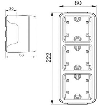 Потрійний підрозетник ІР55 Legrand - фото №4