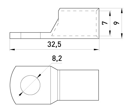 Медный кабельный наконечник E.Next e.end.stand.c.25 луженый (s19003) - фото №1