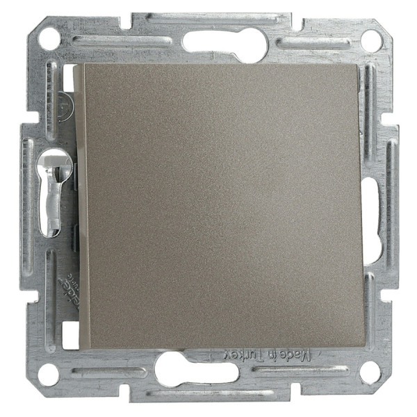 Вимикач 1-клавішний без рамки бронза Asfora, EPH0100169