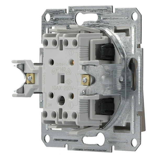 Вимикач 1-клавішний без рамки бронза Asfora, EPH0100169 - фото №2