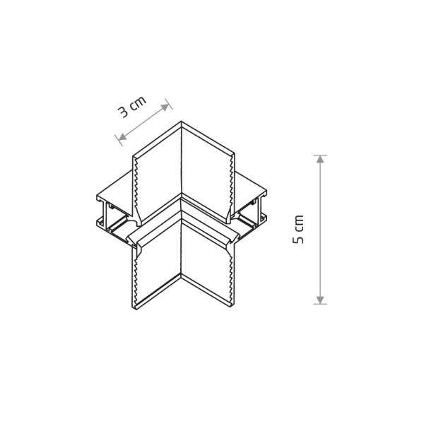 З'єднувач кутовий вбудований Nowodvorski 11733 NANO-LVM Recessed Inside Corner IP20 чорний - фото №1