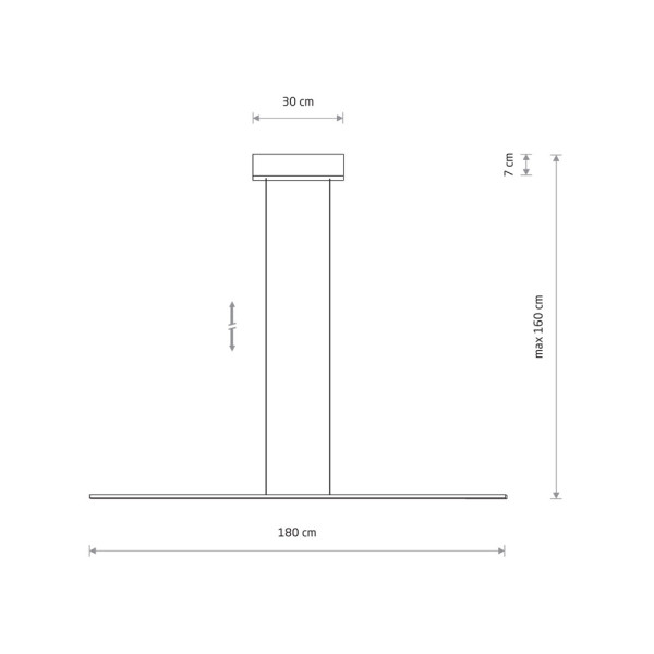 Подвесной светильник, люстра Nowodvorski 10850 Bar LED L 1x40W 4000K 2300Lm IP20 черный - фото №2
