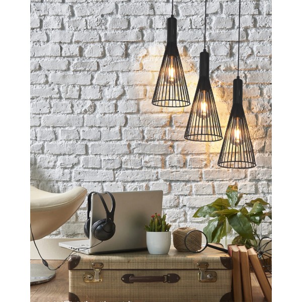 Подвесной светильник, люстра Goldlux 328366 Tiana E27 3x20W IP20 черный - фото №1