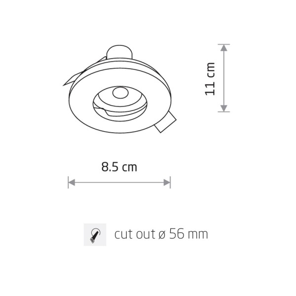 Точечный светильник Nowodvorski 7664 Juliet GU10 1x15W IP54/20 хром - фото №1