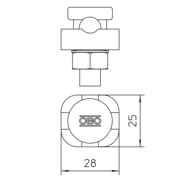 Контактний болт OBO Bettermann (5304105) 5001 DIN-FT FT (40-60 мкм) - фото №1
