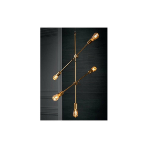 Підвісний світильник Nowodvorski 39076 Sticks E27 5x60W IP20 Gold - фото №2