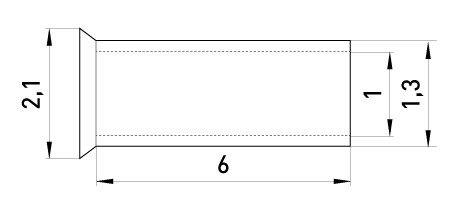 Неизолированный наконечник E.Next e.terminal.stand.en.0.5.6 0,5 кв.мм (s4038000) - фото №1