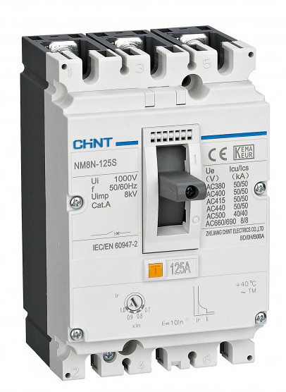 Корпусный автоматический выключатель Chint NM8N-125S TM 125 3P