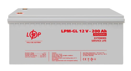 Акумулятор LogicPower LPM-GL 12-200 Ah 12В - фото №1