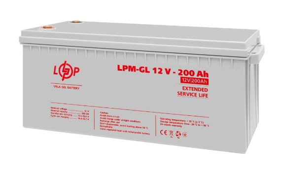 Акумулятор LogicPower LPM-GL 12-200 Ah 12В - фото №2