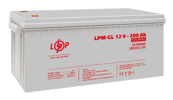 Акумулятор LogicPower LPM-GL 12-200 Ah 12В - фото №3
