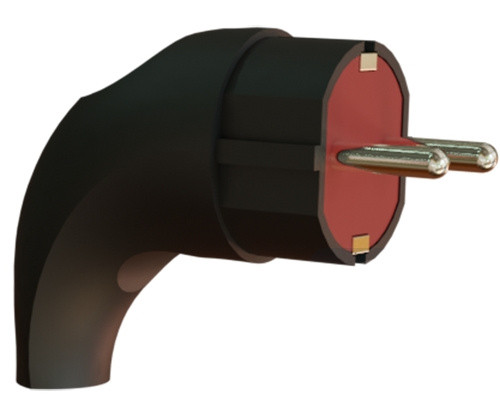 Кутова вилка стандартна Neomax з заземленням чорна (NX1104)