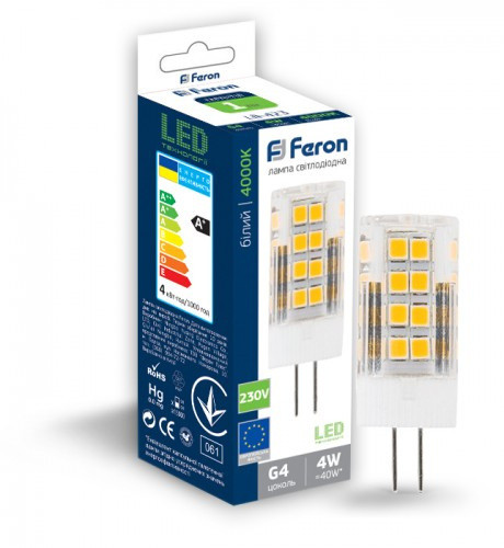 Светодиодная лампа Feron LB-423 4Вт 4000К G4 - фото №2