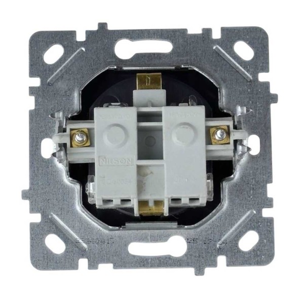 Розетка Nilson Selene антрацит 1-на з заземленням без рамки ( 23360417 ) - фото №1