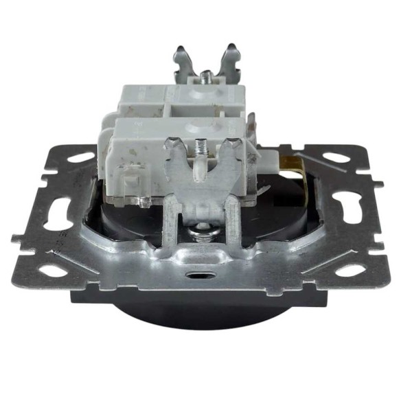 Розетка Nilson Selene антрацит 1-на з заземленням без рамки ( 23360417 ) - фото №2