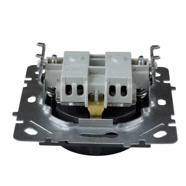 Розетка Nilson Selene антрацит 1-на з заземленням без рамки ( 23360417 ) - фото №3